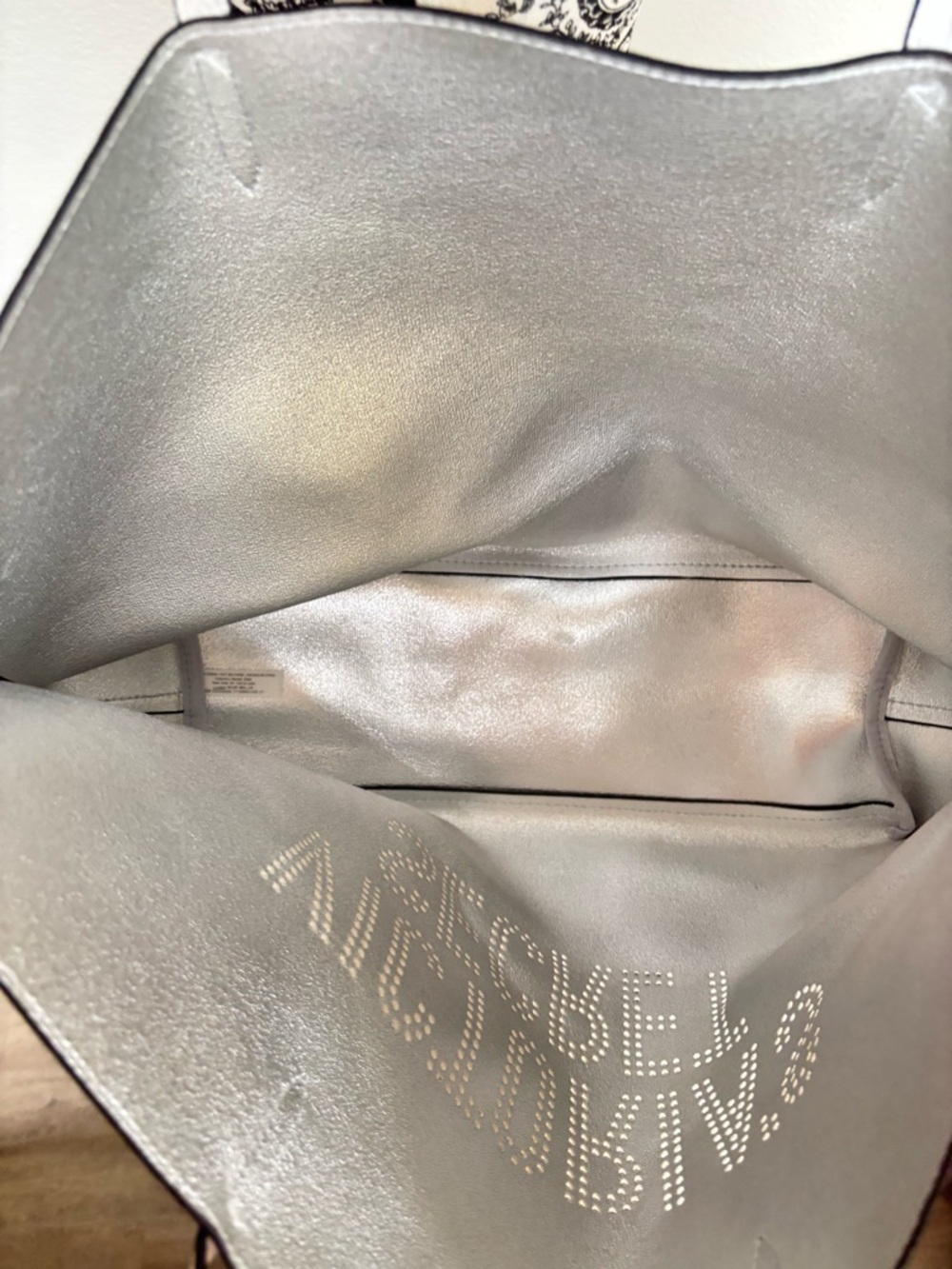 Victoria's Secret White Perforated Logo Tote with Tassel beach o every day bag - Picture 8 of 12